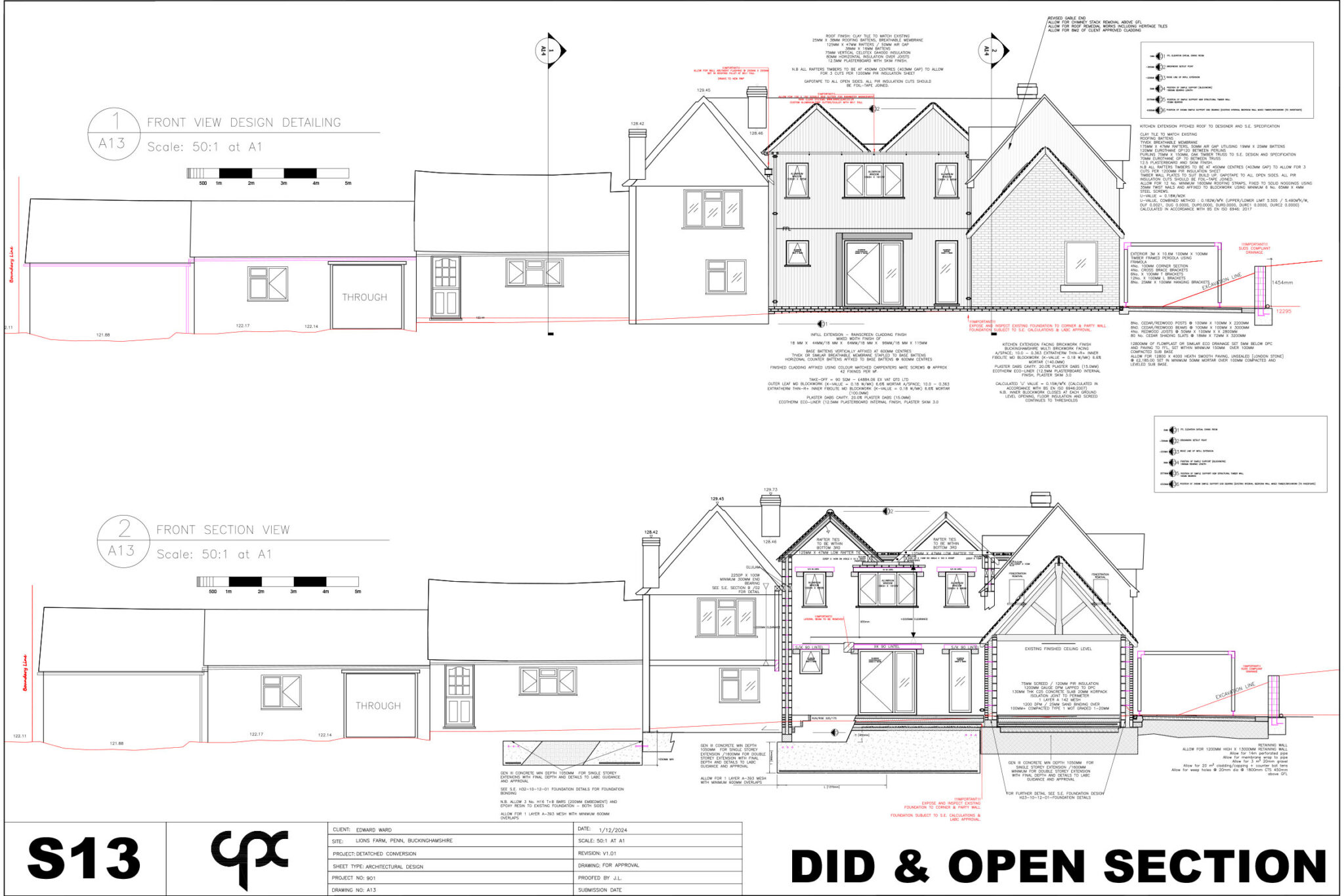 Extension and building design of a of residential conversion and extension in Beaconsfield Buckinghamshire