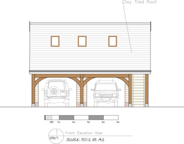 Timber Framed Garage and Office near Amersham