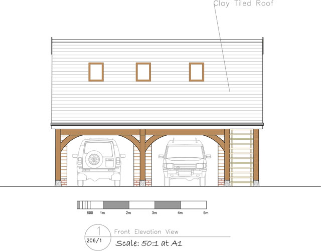 Timber Framed Garage and Office near Amersham