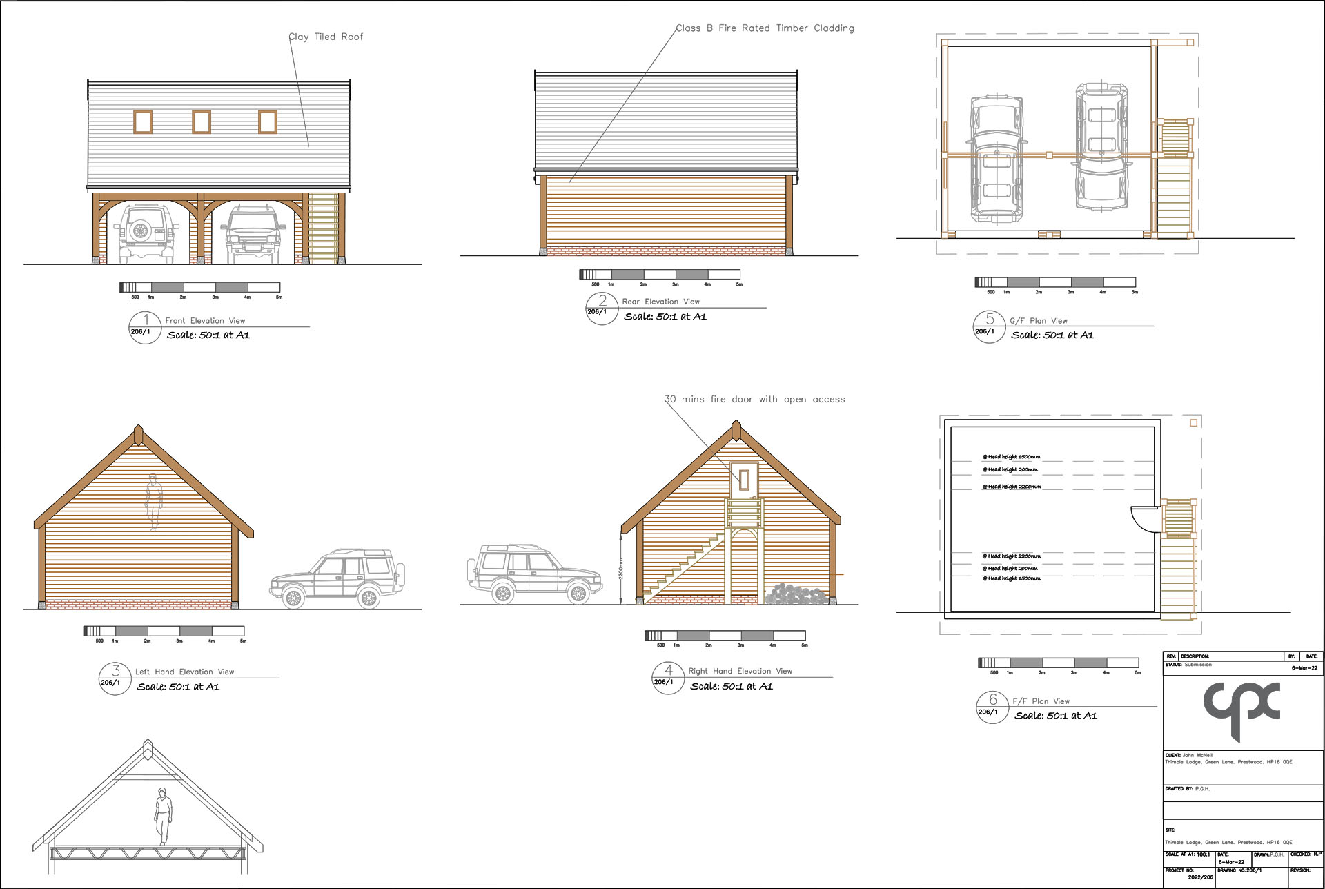 Timber Framed Garage and Office near Amersham